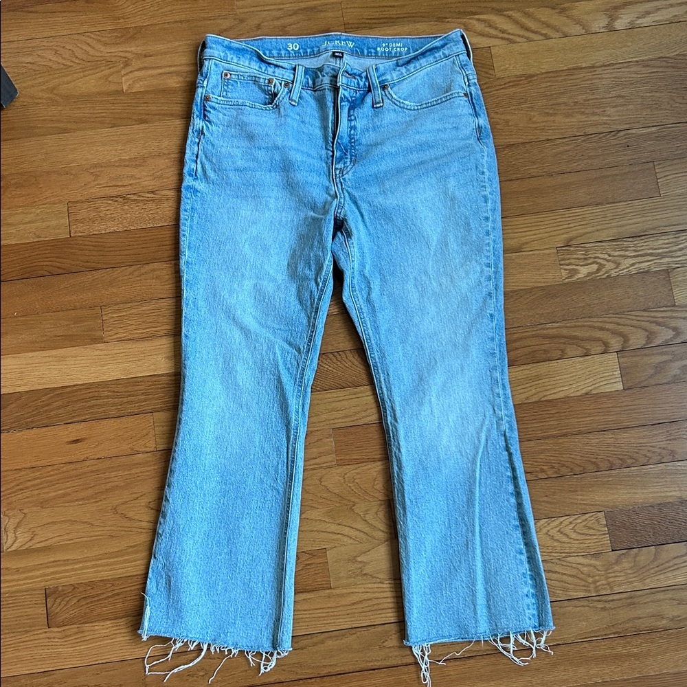 J. Crew 9’ Demi boot crop raw edge
